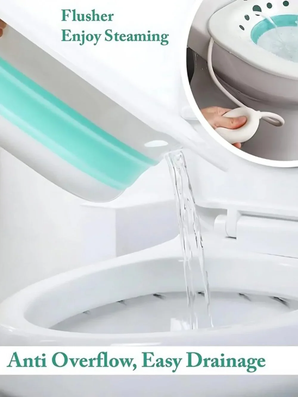 Portable Bidet - Toilet Seat Insert for Postpartum Soaking and Water Therapy